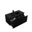 Chontell 40 po L x 19 po P 2 tiroirs Meuble-lavabo avec évier simple et Comptoir en Quartz noir-2064053088