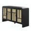 Buffet boho en rotin avec tablettes réglables