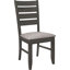 2 chaises de salle à manger grises avec sièges rembourrés - dossier simple et élégant 2 pièces pour un look transitionnel