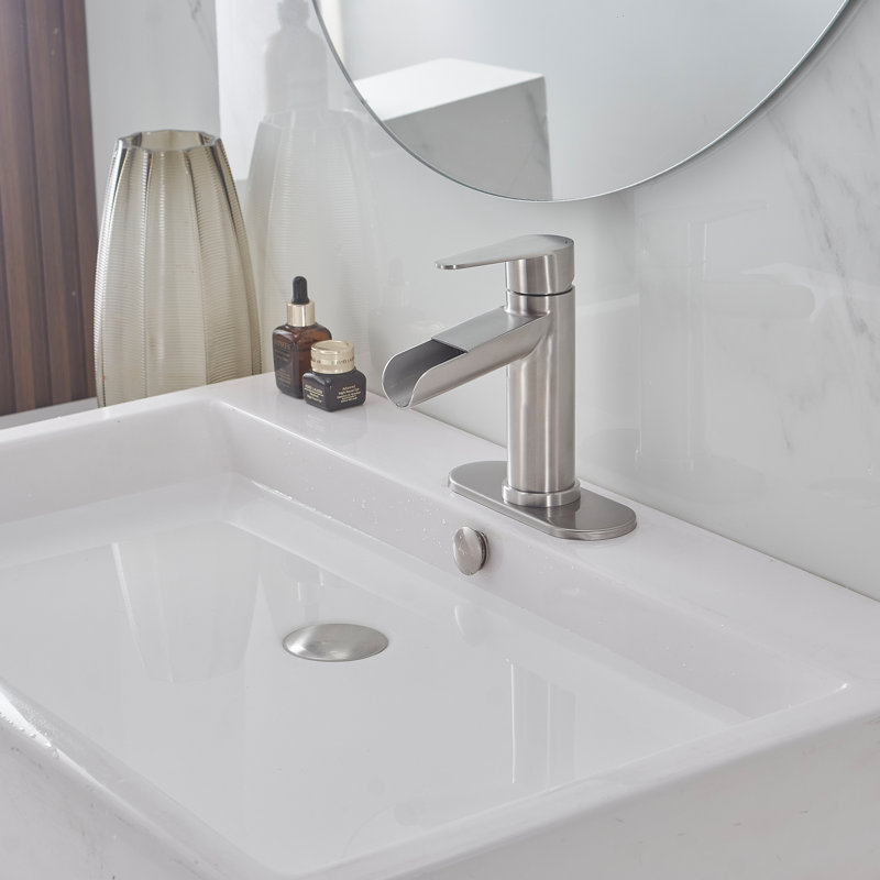 Single-Hole Single-handle Bathroom Faucet, Brushed Nickel