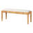 Colombano Rattan and Mahogany wood Bench