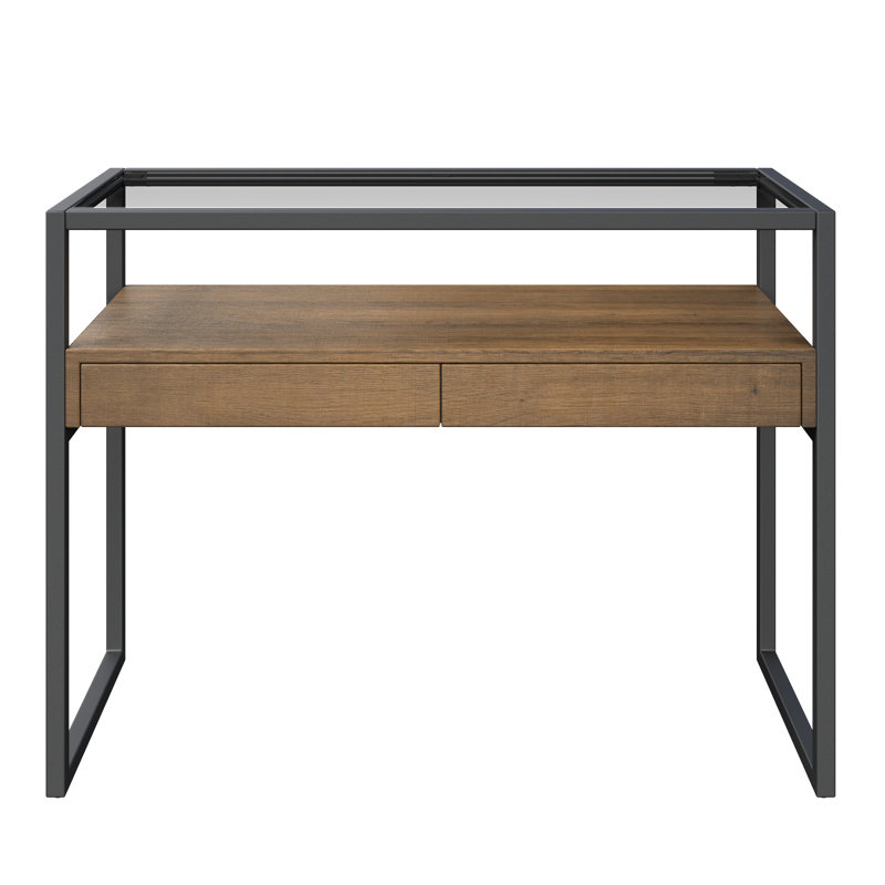 100cm Glass Top Console Table