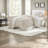 Cozy Ivory Bedding Sets, Microfiber Twin Set With Shabby Chic Style For All-season Use