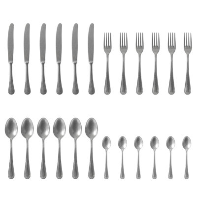 Aretha 24 Piece 18/10 Stainless Steel Cutlery Set, Service for 6