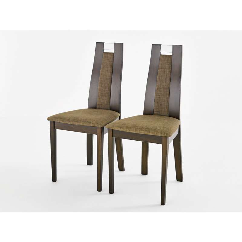 Ebel 47cm H Linen Upholstered Slat Back Side Chair