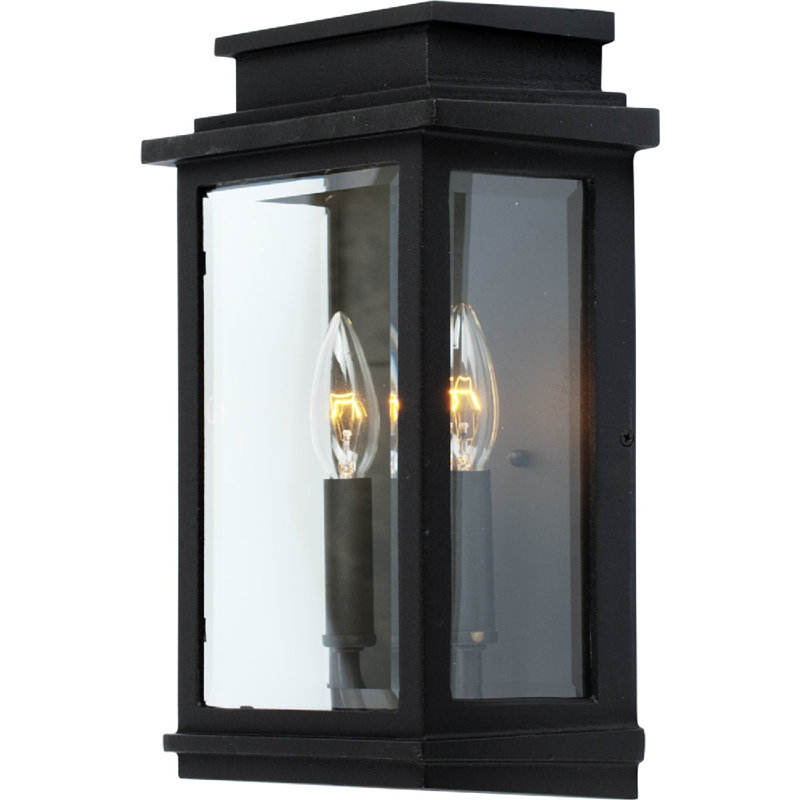 Lanterne murale d'extérieur à 2 ampoules H 13,5 po Fremont, Noir