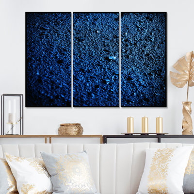 «Abstract Euphoria Deep Blue Happiness» sur toile, reproduction de 3 pièces