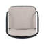 Fauteuil club d'extérieur en polypropylène Luna, structure noire avec coussin beige, ensemble de 2-1373924652