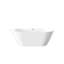 Baignoire de trempage autoportante en acrylique de 59 pouces avec motif de losanges, baignoire ovale blanc brillant pour salle de bain