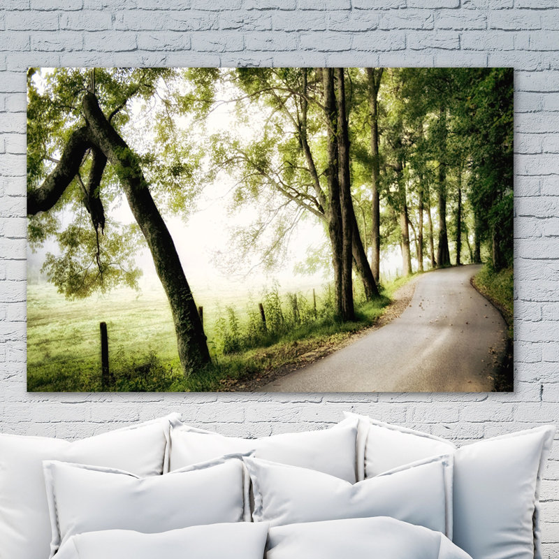 One Lane Road II by Dano - Wrapped Canvas Print, 81cm H x 122cm W x 4cm D