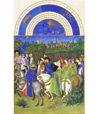 " Le Tres Riches Heures Du Duc De Berry May " by Paul, Herman And Jean Limbourg