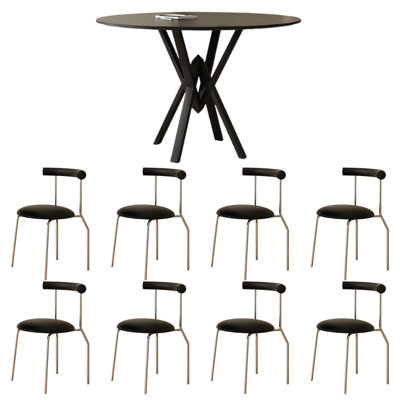 Wabi-sabi style small apartment table and chair