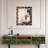 Haakenson 30x24 Rectangular Shape Iron Frame Wall Mirror with Glass Mosaic Tiles- Multi