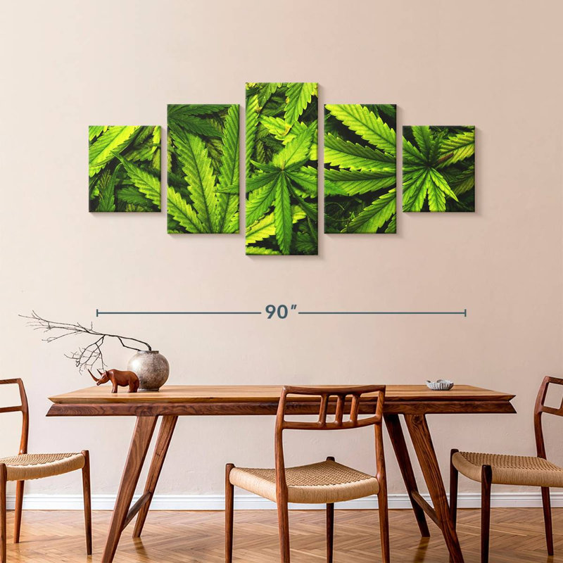 Marijuana Leaf Garden, 42" H x 92" W