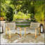 Ensemble de 2 fauteuils club en bois et osier Hampton, durables et confortables pour la détente en plein air