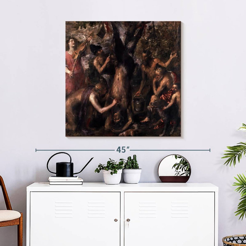 Leisha, l'écorcheur de Marsyas, H 30 po x l 30 po