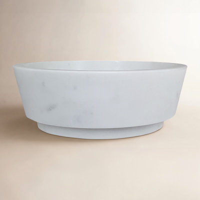 Marble Bowl  - 7x7x2.5" - White