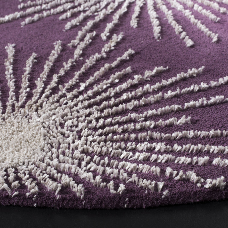 Amier Hand Tufted Wool And Viscose Abstract Rug, Runner 2'6" x 6'