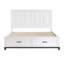 Lit plateforme très grand californien blanc avec tiroirs de rangement et meubles de chambre à coucher en bois 1pc-217833665