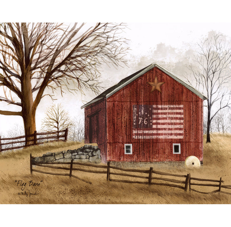 Flag Barn, 19" H x 24" W