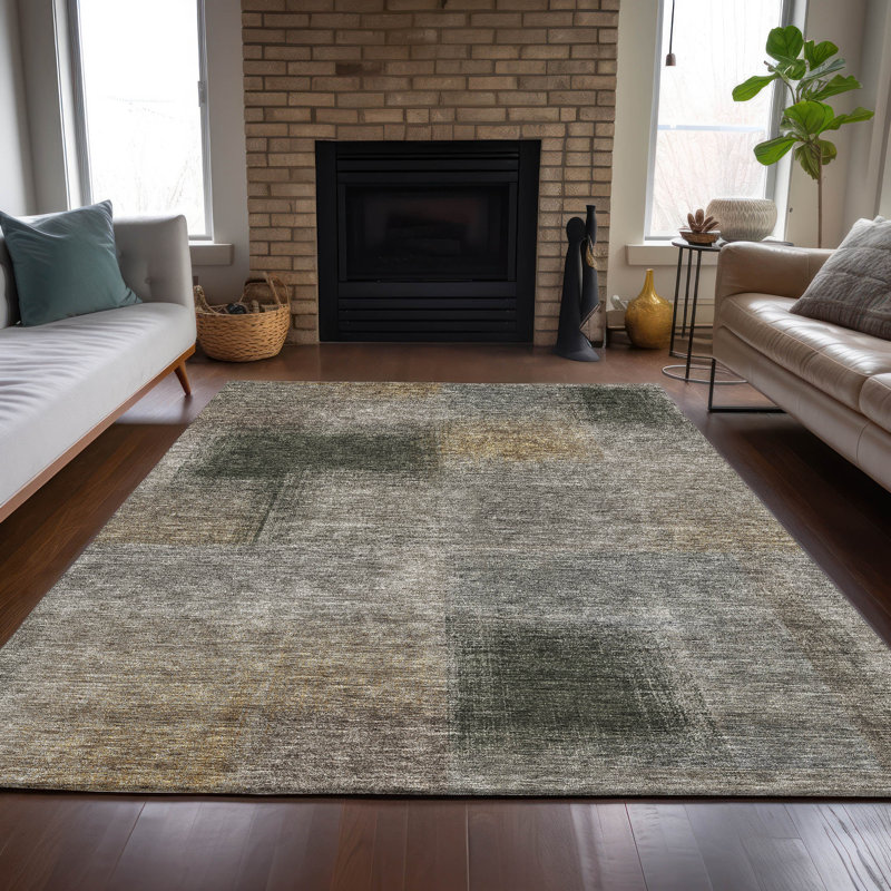 Tapis d'intérieur / extérieur antidérapant Neysa, Rectangle 2 pi 6 po x 3 pi 10 po