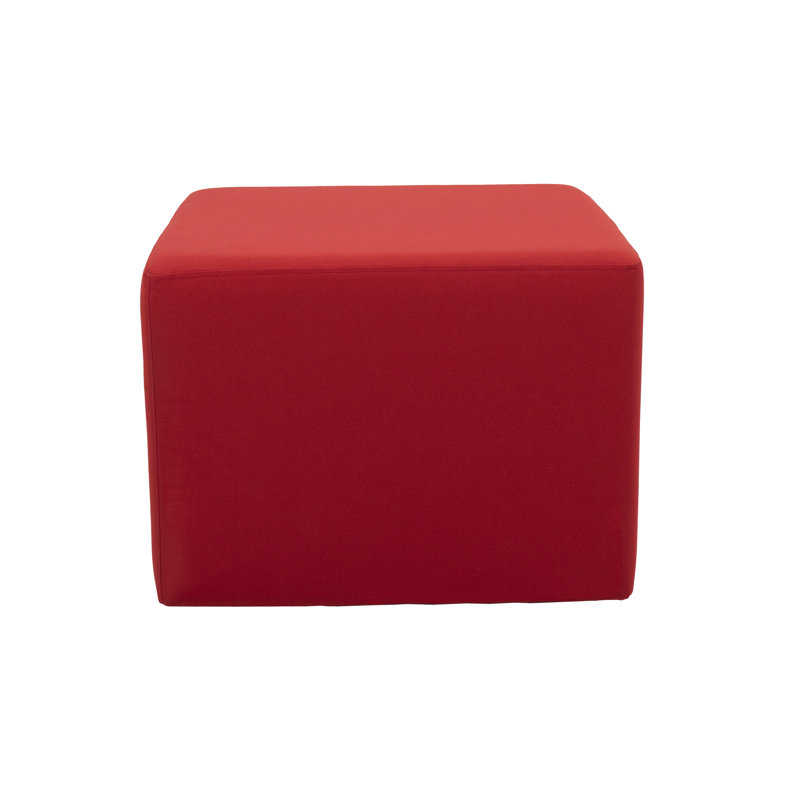 Repose-pieds d'extérieur carré 24 po avec Sunbrella®, H 18 po, Toile rouge