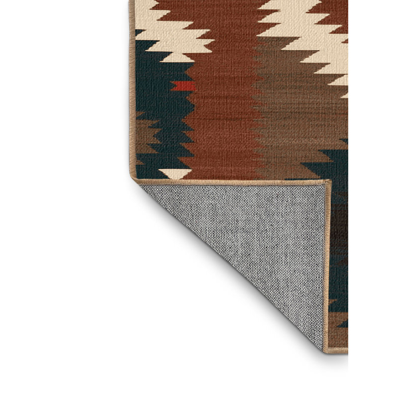 Washable Navajo Chevron Southwestern Area Rug, Runner 2' x 4'