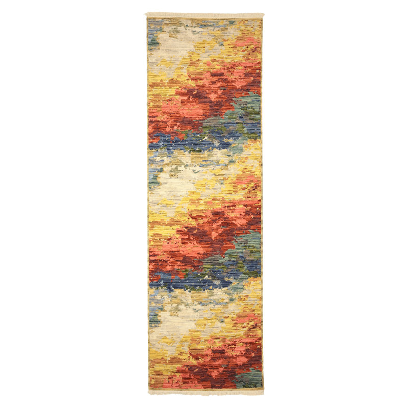 Daisia Geometric Area Rug, Rectangle 68 x 235cm