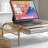 Martha Stewart Thomas Mesh Metal Desktop Monitor Riser Stand With Drawer And Storage