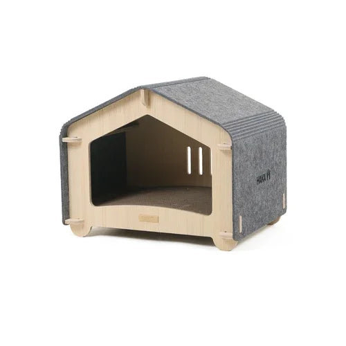 Aoife Wood Pet Bed, Grey