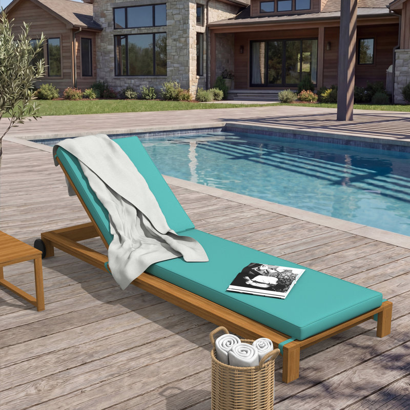 Sunbrella® Outdoor Chaise Cushion, 21" W x 78" D, Sunbrella® Canvas Aruba
