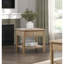 Table de bout Classic Natural Finish - Meubles de salon en bois avec tiroir et tablette ouverte