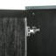 2-Doors Honeycomb Pattern Storage Cabinet With Drawer, Accent Cabinet