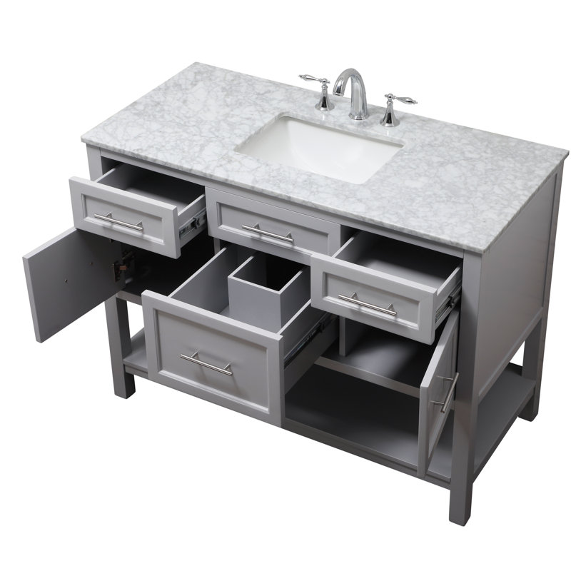 Ensemble de meuble-lavabo simple 46 po Haugland, Gris