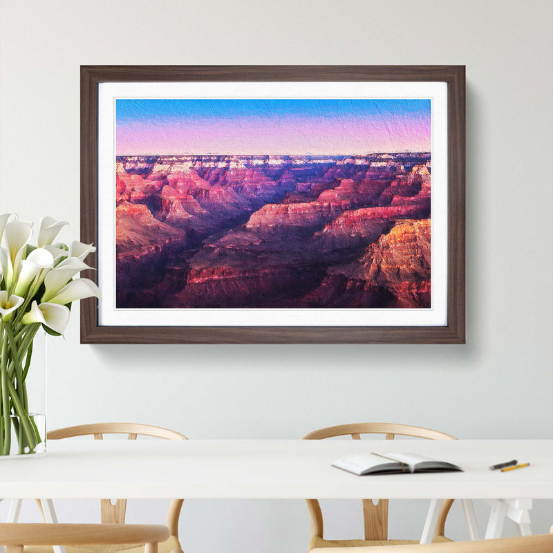 The Grand Canyon - Picture Frame Painting Print, Walnut Framed, 27cm H x 36cm W x 2cm D