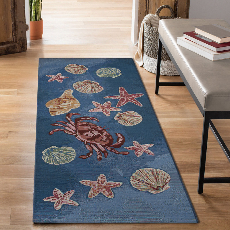 Thomasina No Pattern And Not Solid Color Synthetic Non-Skid Kitchen Mat, Runner 1'11" x 4'11"