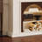 Black Solid Wood Freestanding Fireplace