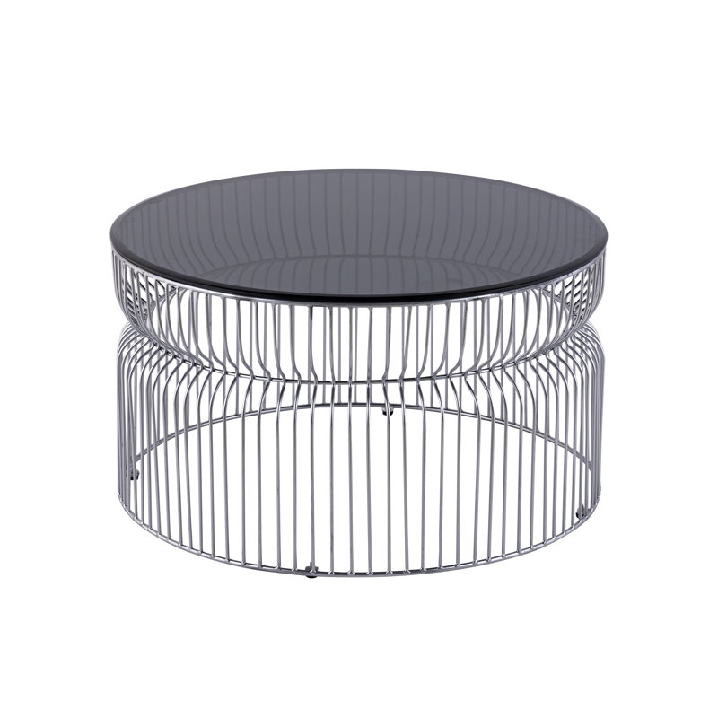 2 tables basses gigognes avec rangement, Chrome chrome