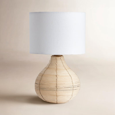 Jaylee Rattan Teardrop Table Lamp