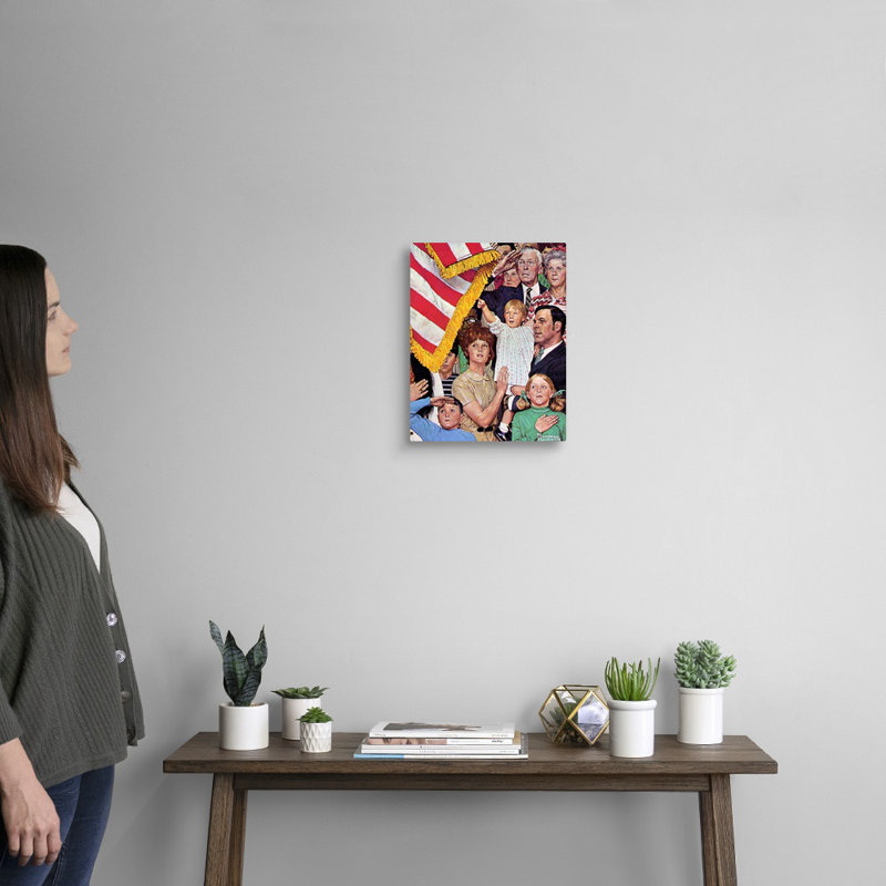 «Salute The Flag», art mural sur toile, H 14 po x l 11 po x P 1,25 po, Toile tendue