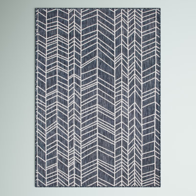 Mercury Row® Anwar Navy Blue Indoor/Outdoor Rug & Reviews | Wayfair