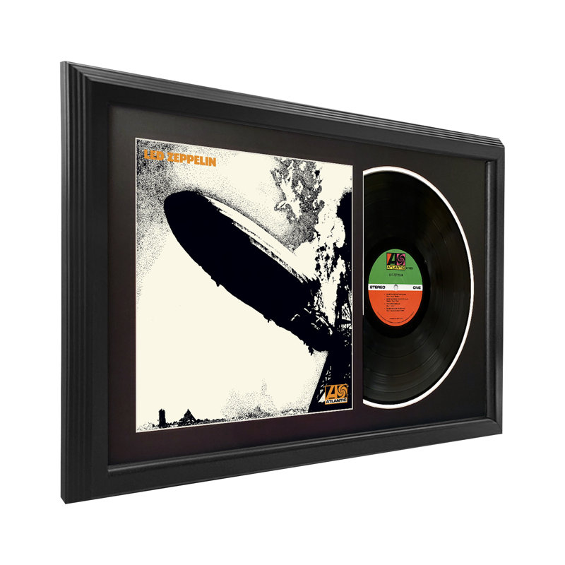 Led Zeppelin «Led Zeppelin», disque encadré avec passe-partout noir, Noir