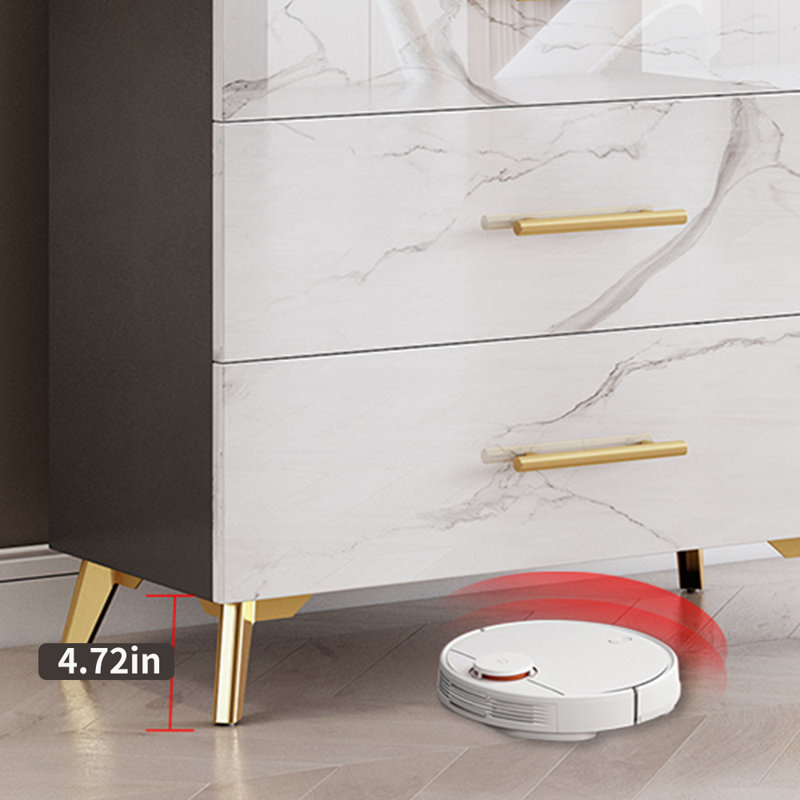 Norik, (3 Shelves) 70.87"H x 41.34"W x 15.75"D, Gold/Gray