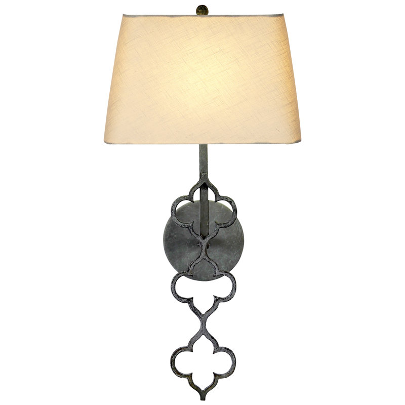 Quatrefoil 1 - Light Dimmable Hardwire Wallchiere, Deep Ocean