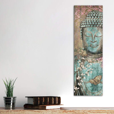 Floriental Buddha by Conrad Knutsen - Wrapped Canvas Panoramic Print