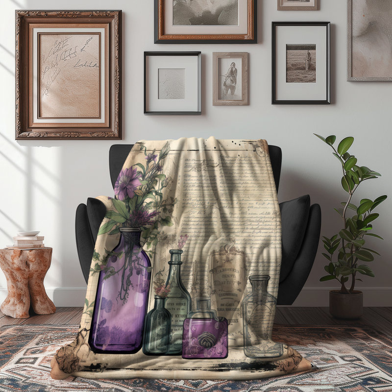 Witchcraft Herbalist Journal - 1 pièce Sherpa Premium - impression d'art luxueux, Lit simple