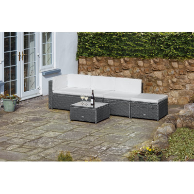 Milan 5 Seater Rattan Corner Sofa Set