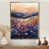 Toile avec cadre flottant or