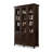American-Style Mahogany Storage Cabinet With Glass Doors And Floor-Standing Bookcase
