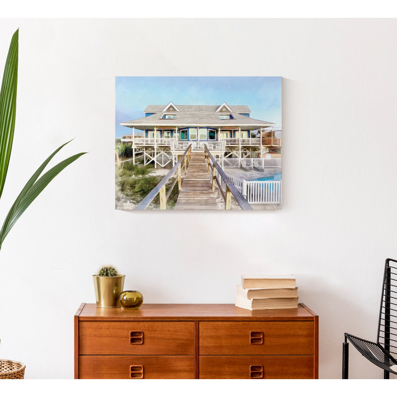 Steves Beach House - reproduction d'art sur toile tendue